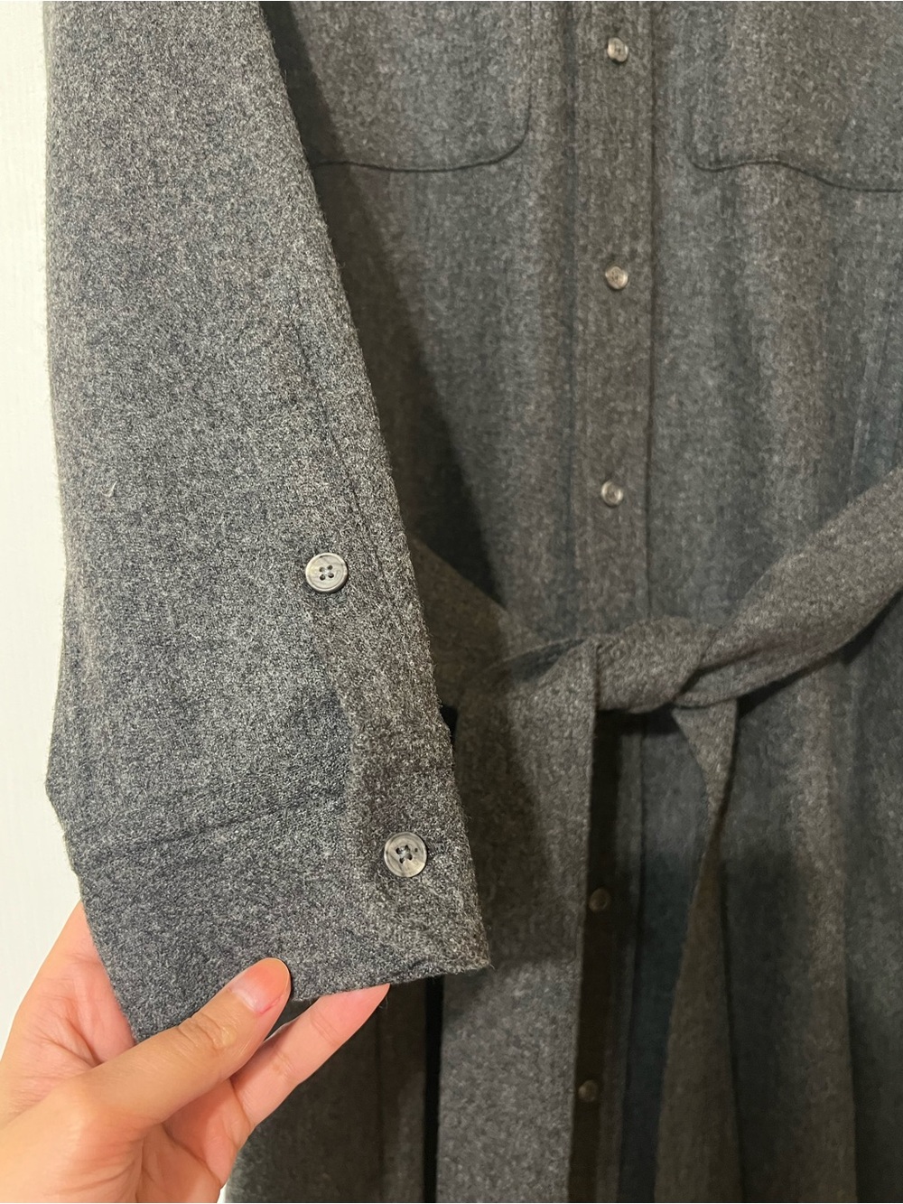 Polo Ralph Lauren Utility Wool Belted Midi Shirtdress - Picture 6 of 10